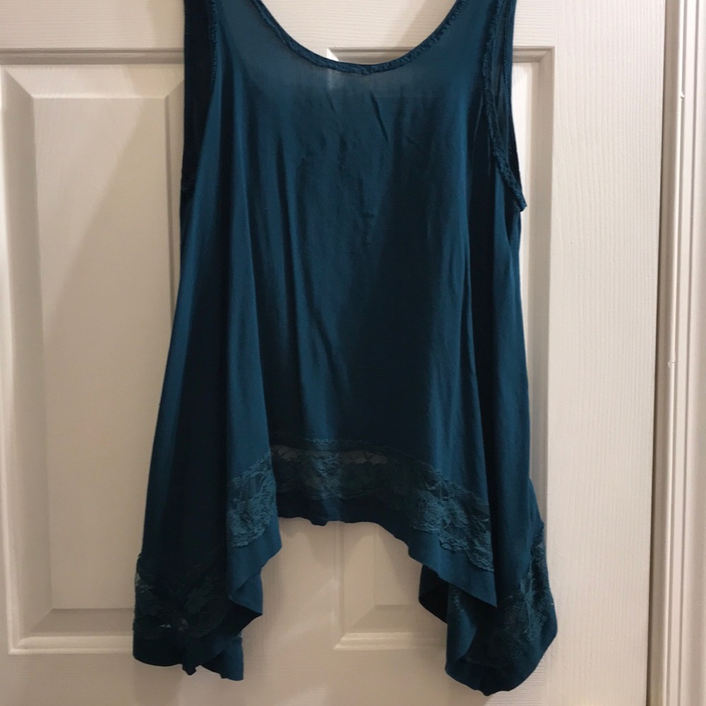 teal free people tank top